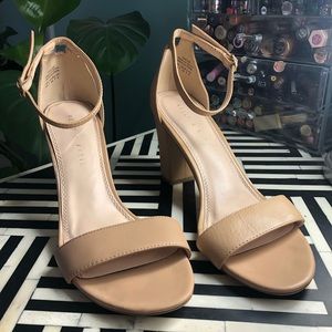 Nude Block Heel Sandals Sz 8.5